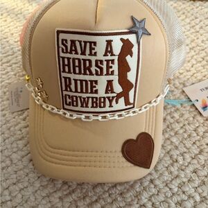 Kids Tan Cowboy Theme Cap